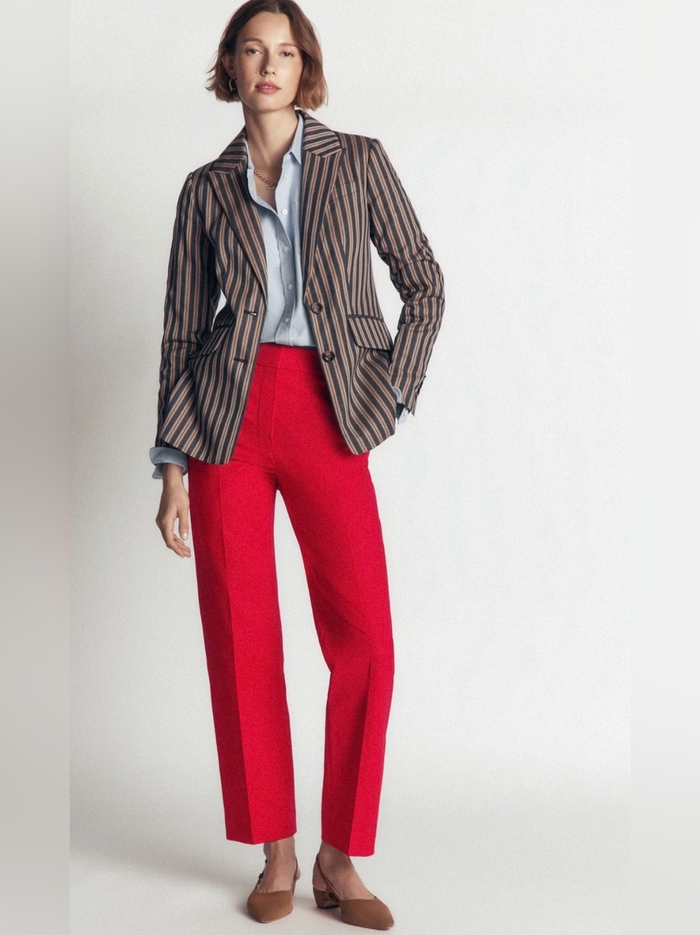 Boden Canonbery 7/8 Trouser 12 R Magenta  High rise Straight-Leg Pants
